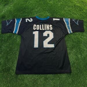 Vtg 1995 Carolina Panthers Kerry Collins Apex One Inaugural Season Jersey Large